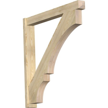 Ekena Millwork Balboa Craftsman Rough Sawn Outlooker, Douglas Fir, 6"W x 48"D x 48"H OUT06X48X48BOA04RDF